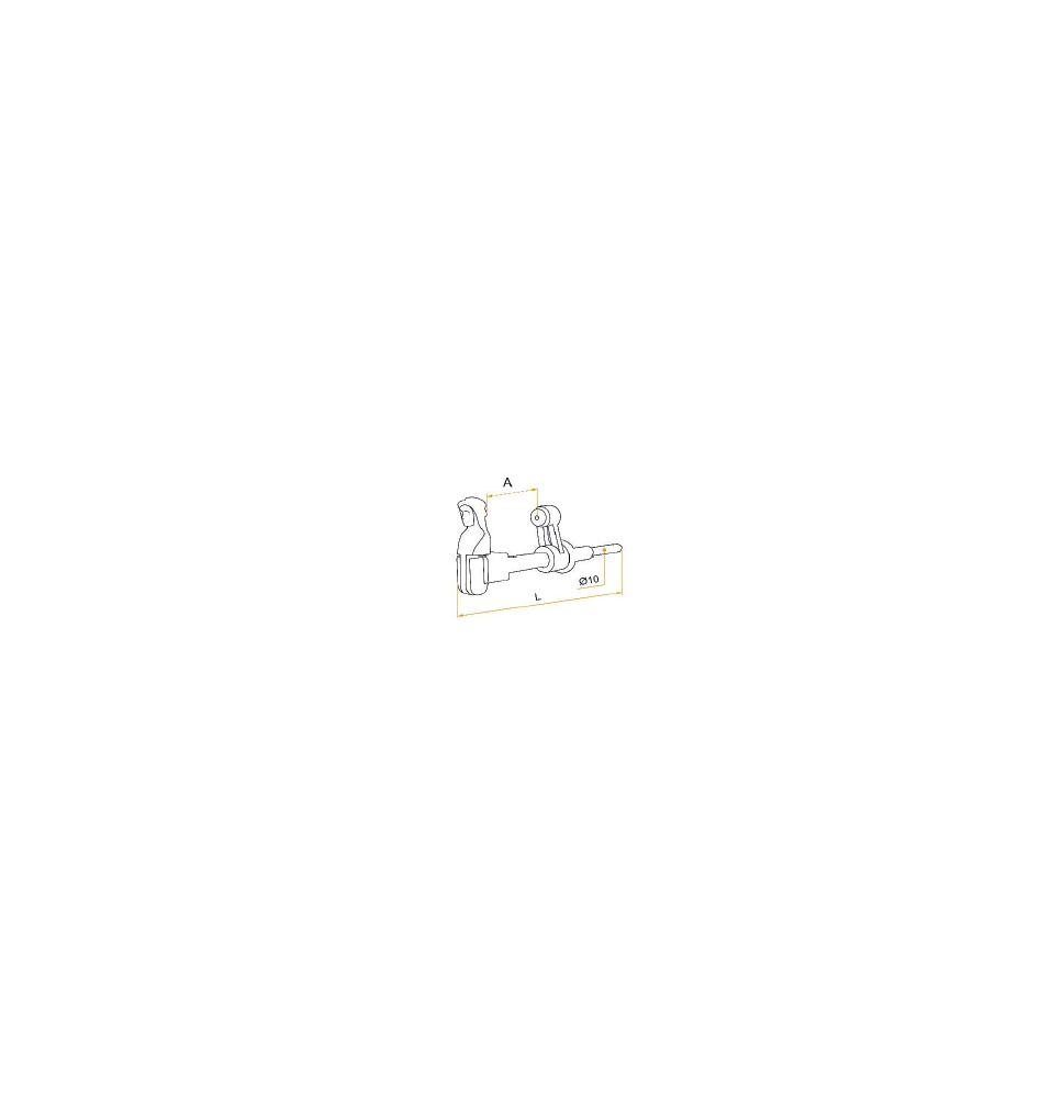 Tête bergère composite Ø10 mm longueur 140 blanc - 5AR17009
