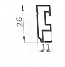 Profil aluminium pour moustiquaire fixe 26×11 mm - ALLU0009