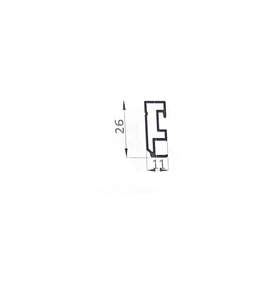 Profil aluminium pour moustiquaire fixe 26×11 mm - ALLU0009