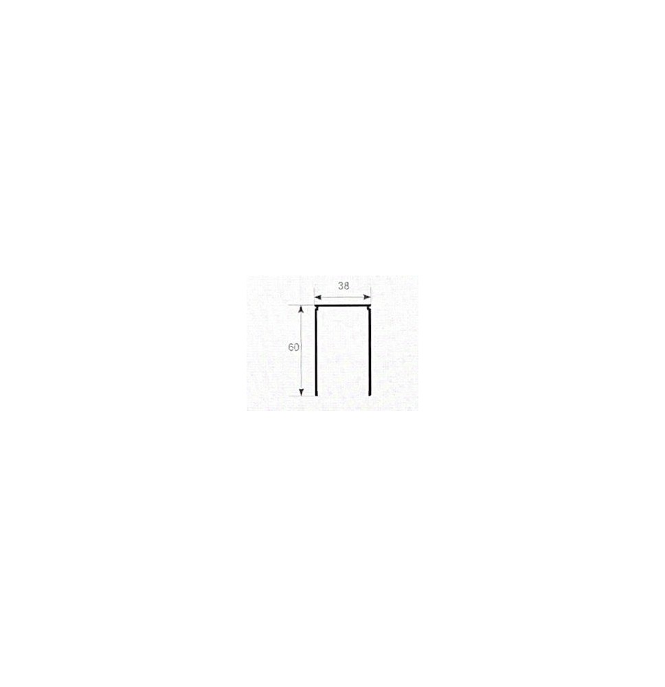 Profil compensateur lisse 38×60 pour moustiquaire plissée couleur brut  - ALLU0072