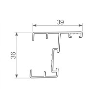 Cadre en L aluminium pour porte moustiquaire America 39×36 mm couleur blanc - ALLU00190