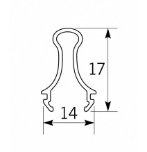 Renforcement de profil coulissant pour moustiquaire couleur brut - ALLU0194PZ