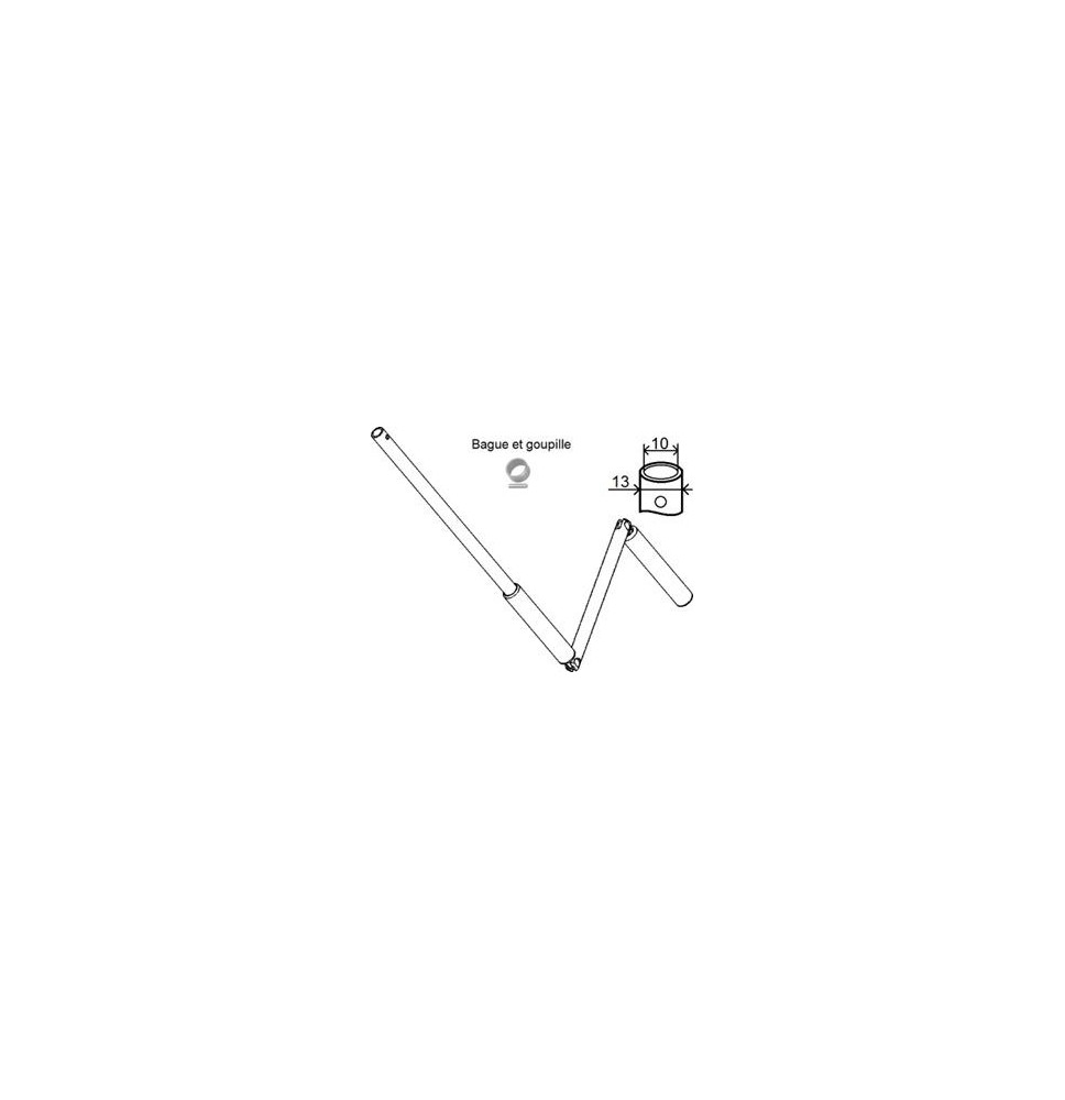 Manivelle blanche 1300 mm pour volet roulant - 278050