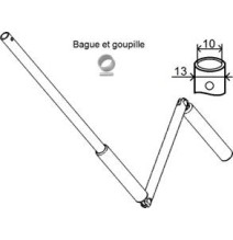 Manivelle blanche 1500 mm pour volet roulant - 278051