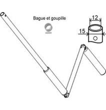 Manivelle blanche 1300 mm pour volet roulant - 278061