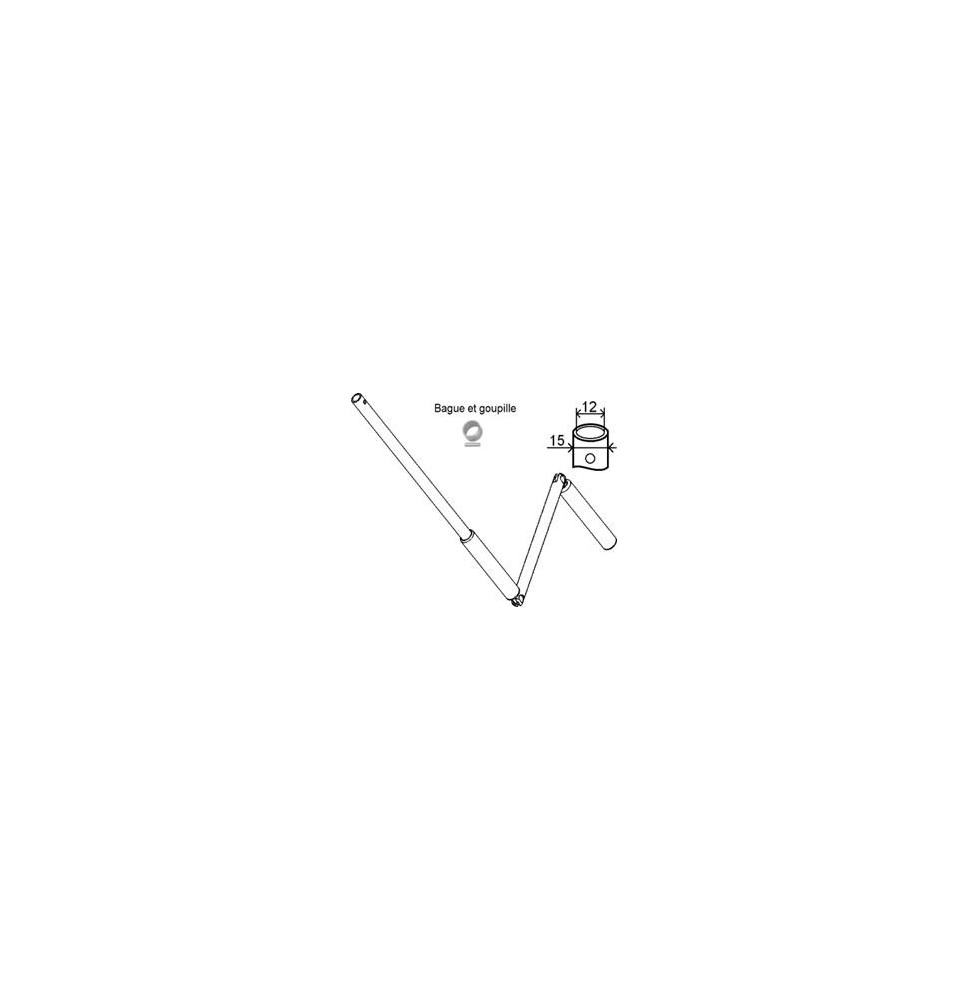 Manivelle blanche 1300 mm pour volet roulant - 278061