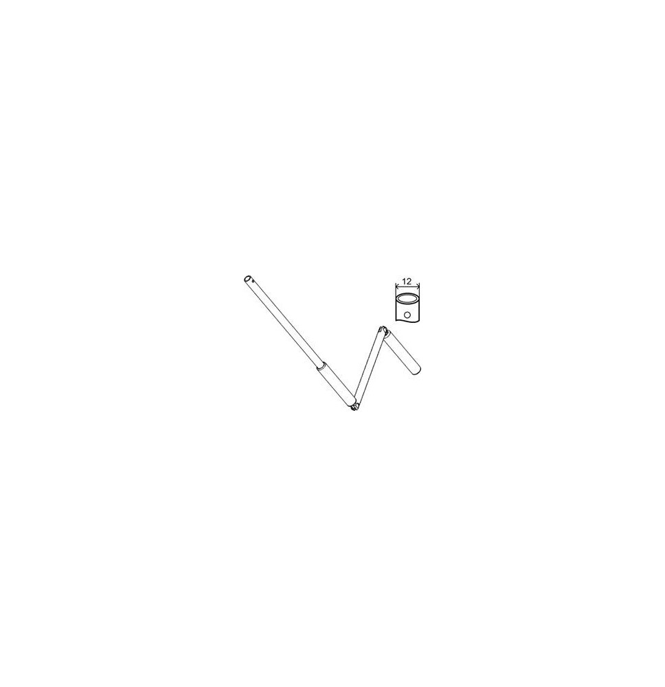 Manivelle blanche 2100 mm pour volet roulant - 95E801M